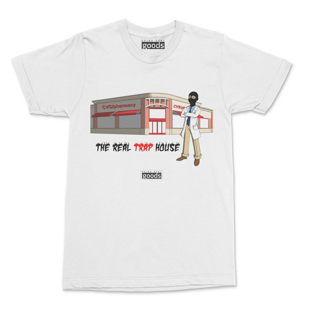 Adult White THE REAL TRAP Tee